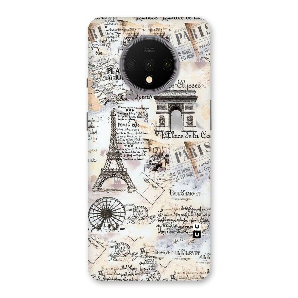 Paris Paper Back Case for OnePlus 7T