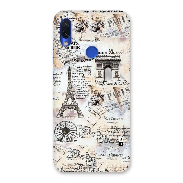 Paris Paper Back Case for Redmi Note 7