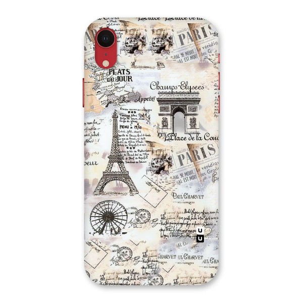 Paris Paper Back Case for iPhone XR