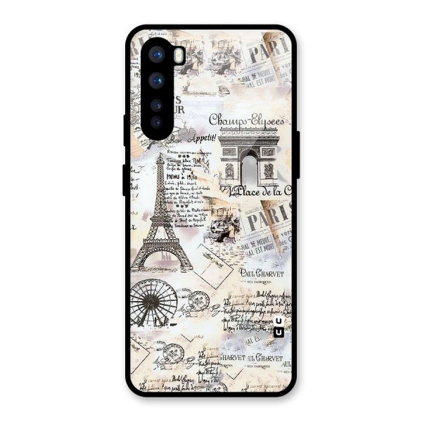 Paris Paper Glass Back Case for OnePlus Nord
