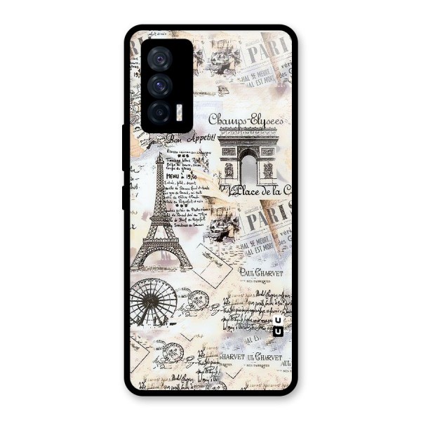 Paris Paper Glass Back Case for Vivo iQOO 7 5G