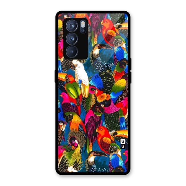 Parrot Art Glass Back Case for Oppo Reno6 Pro 5G