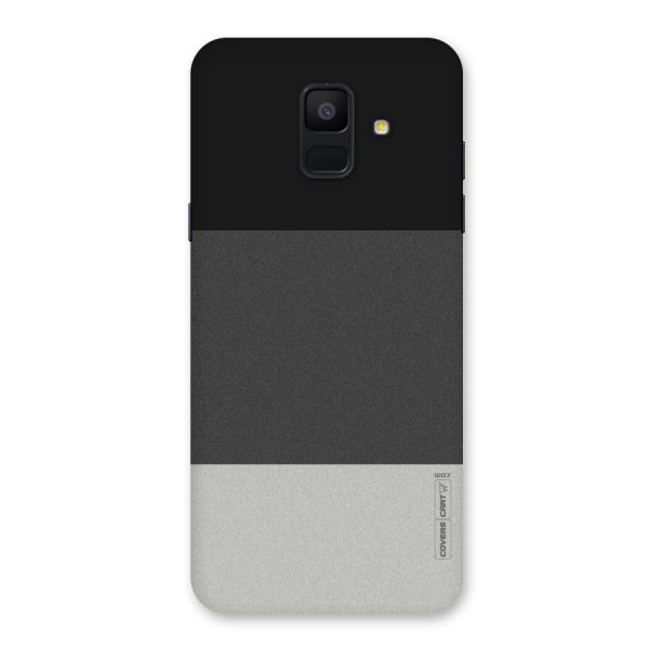 Pastel Black and Grey Back Case for Galaxy A6 (2018)