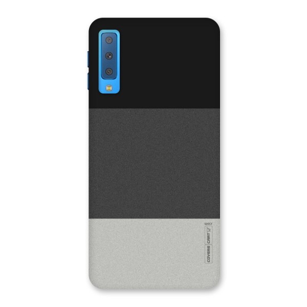 Pastel Black and Grey Back Case for Galaxy A7 (2018)