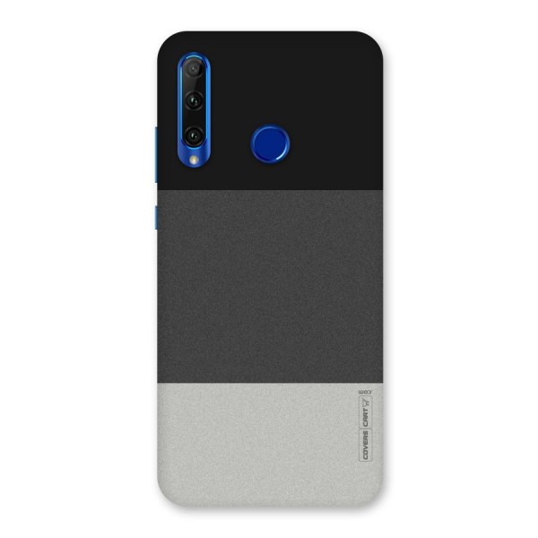 Pastel Black and Grey Back Case for Honor 20i