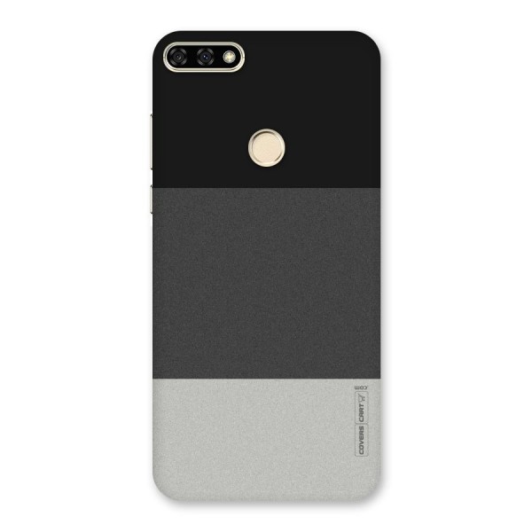 Pastel Black and Grey Back Case for Honor 7A