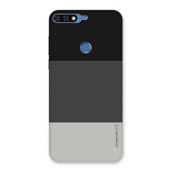 Pastel Black and Grey Back Case for Honor 7C