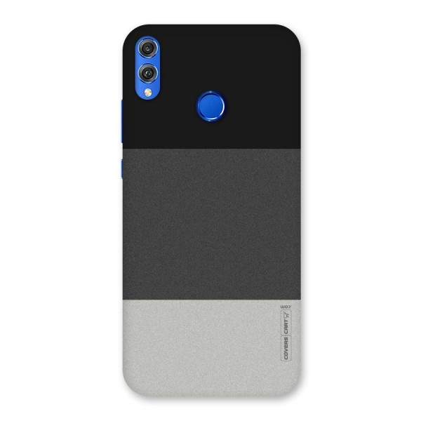 Pastel Black and Grey Back Case for Honor 8X