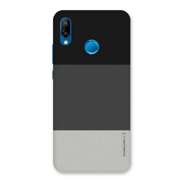Pastel Black and Grey Back Case for Huawei P20 Lite