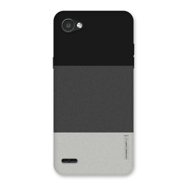 Pastel Black and Grey Back Case for LG Q6