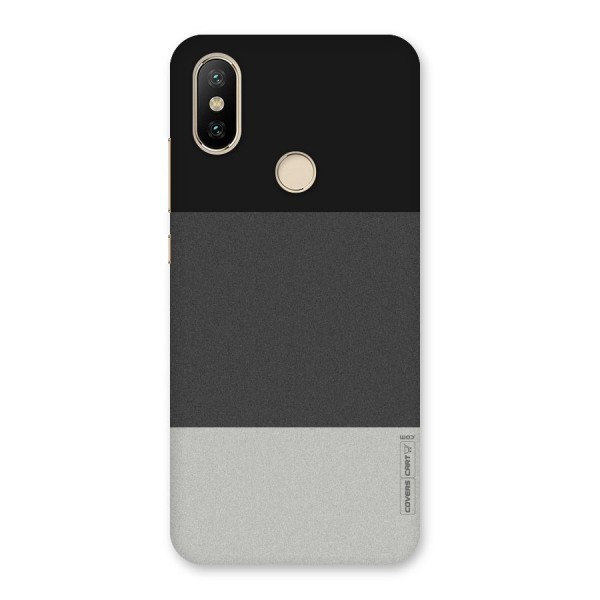 Pastel Black and Grey Back Case for Mi A2