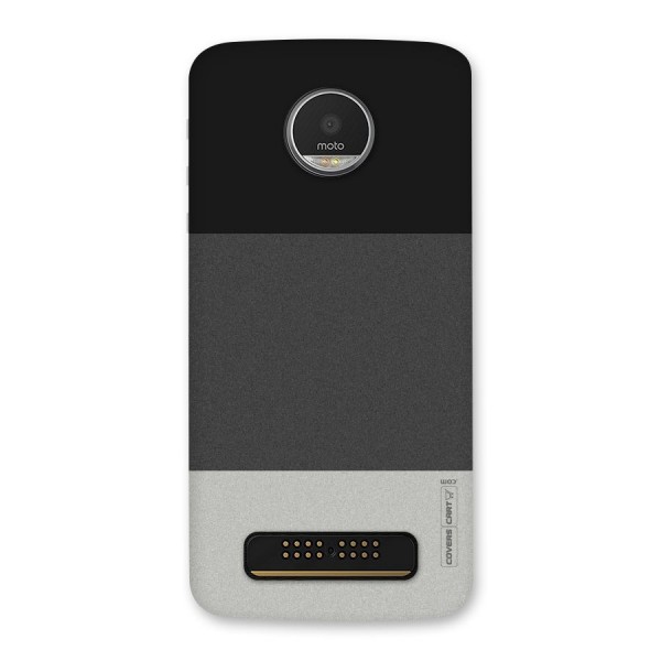 Pastel Black and Grey Back Case for Moto Z Play