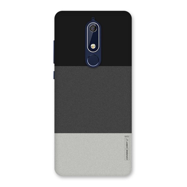 Pastel Black and Grey Back Case for Nokia 5.1