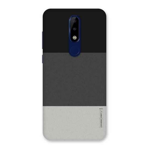 Pastel Black and Grey Back Case for Nokia 5.1 Plus