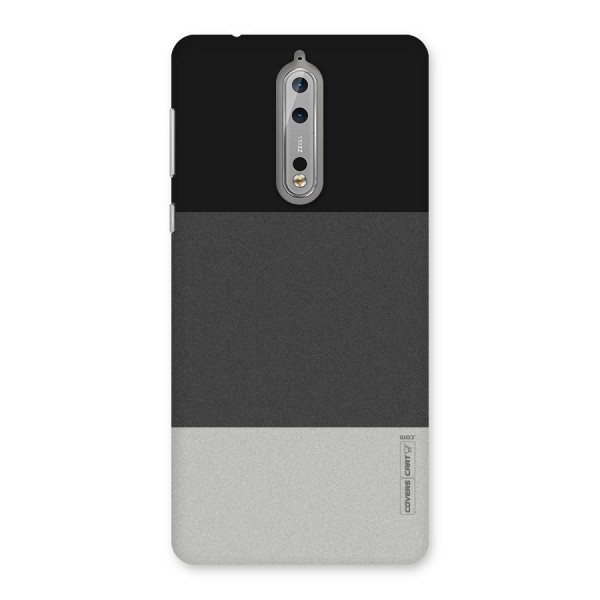 Pastel Black and Grey Back Case for Nokia 8