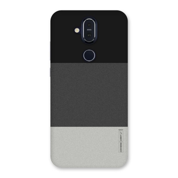 Pastel Black and Grey Back Case for Nokia 8.1