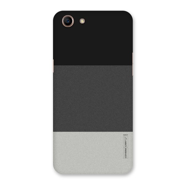 Pastel Black and Grey Back Case for Oppo A83 (2018)