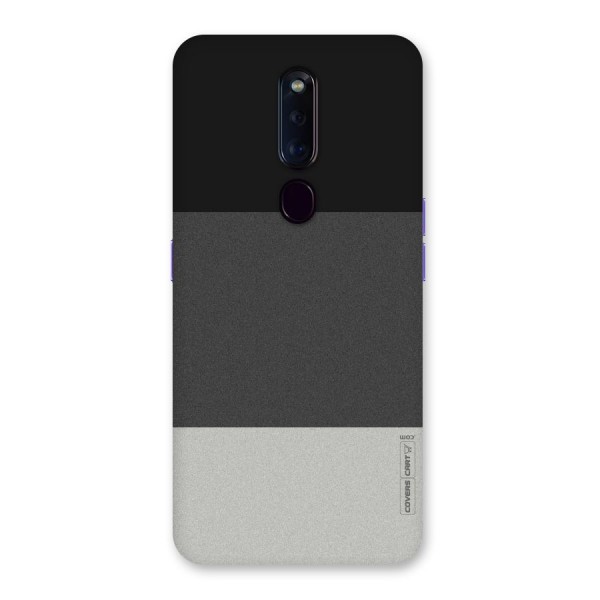 Pastel Black and Grey Back Case for Oppo F11 Pro