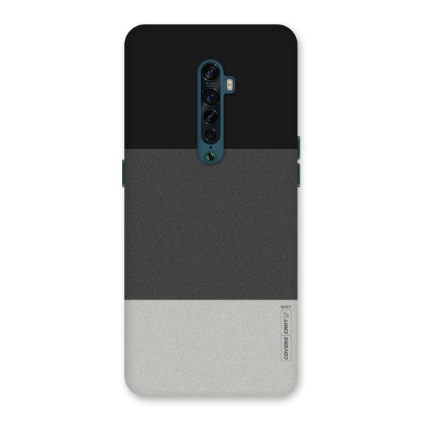 Pastel Black and Grey Back Case for Oppo Reno2