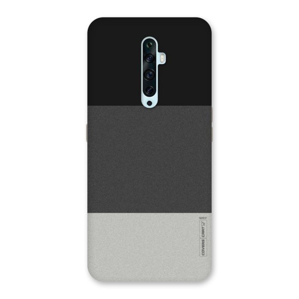 Pastel Black and Grey Back Case for Oppo Reno2 F
