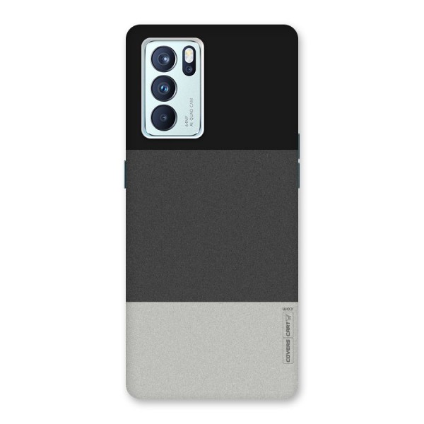 Pastel Black and Grey Back Case for Oppo Reno6 Pro 5G