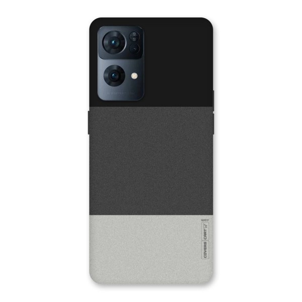 Pastel Black and Grey Back Case for Oppo Reno7 Pro 5G