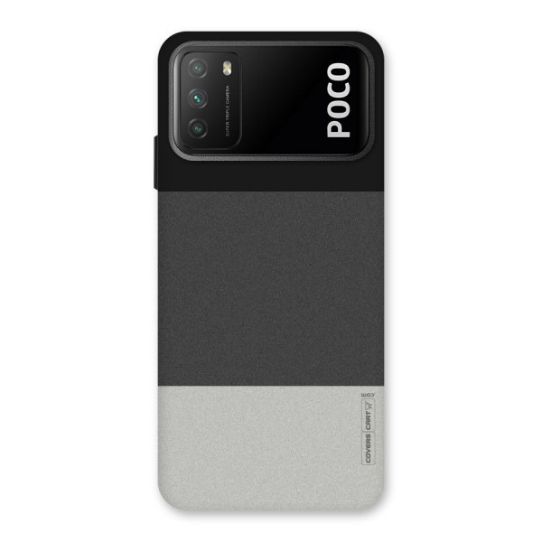 Pastel Black and Grey Back Case for Poco M3