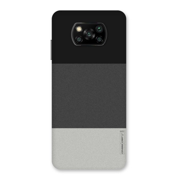 Pastel Black and Grey Back Case for Poco X3