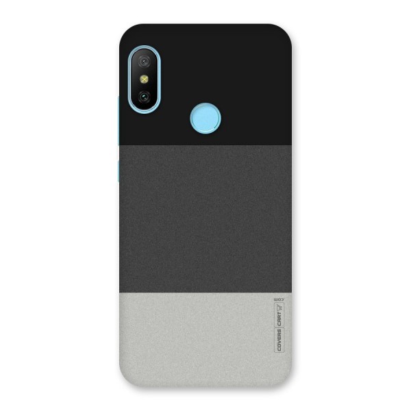 Pastel Black and Grey Back Case for Redmi 6 Pro