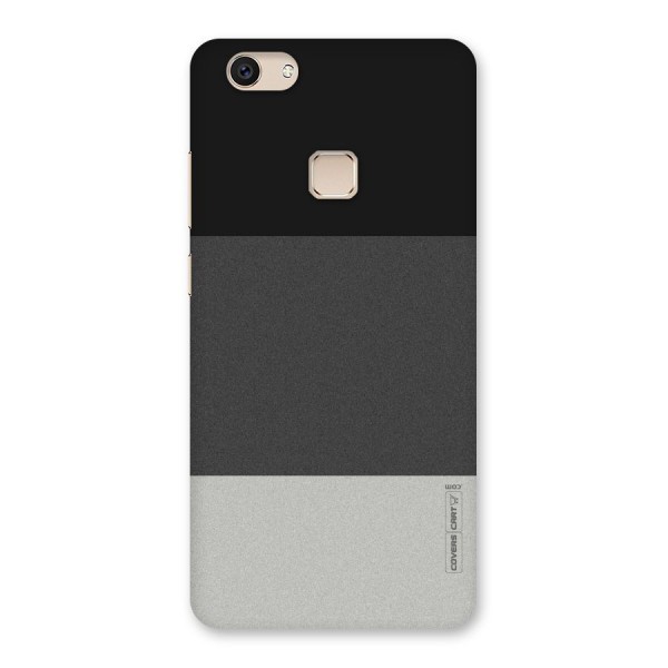 Pastel Black and Grey Back Case for Vivo V7