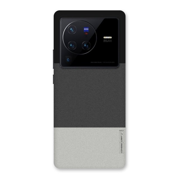 Pastel Black and Grey Back Case for Vivo X80 Pro