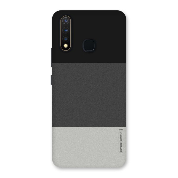 Pastel Black and Grey Back Case for Vivo Y19