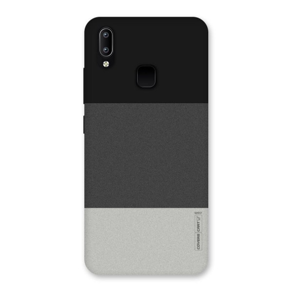 Pastel Black and Grey Back Case for Vivo Y95