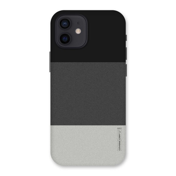 Pastel Black and Grey Back Case for iPhone 12