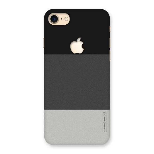 Pastel Black and Grey Back Case for iPhone 7 Apple Cut