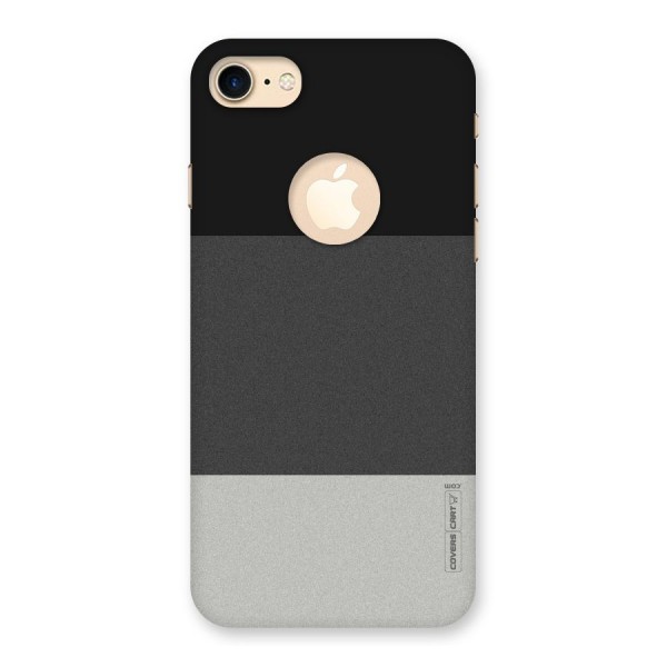 Pastel Black and Grey Back Case for iPhone 7 Logo Cut