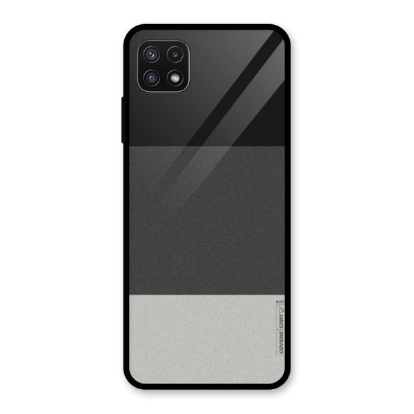Pastel Black and Grey Glass Back Case for Galaxy A22 5G