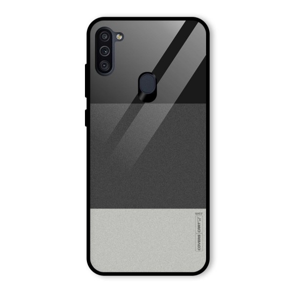 Pastel Black and Grey Glass Back Case for Galaxy M11