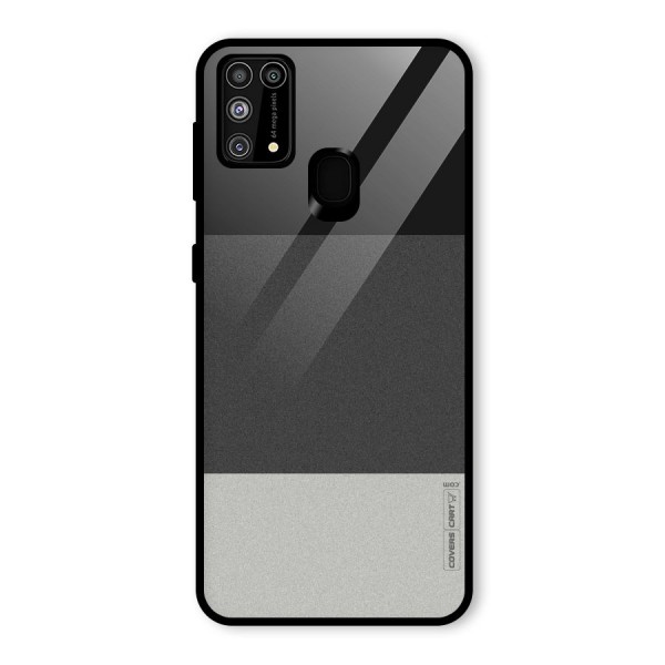 Pastel Black and Grey Glass Back Case for Galaxy M31