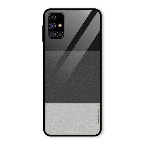 Pastel Black and Grey Glass Back Case for Galaxy M31s