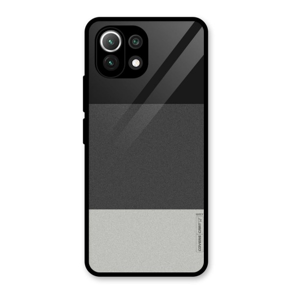 Pastel Black and Grey Glass Back Case for Mi 11 Lite NE 5G