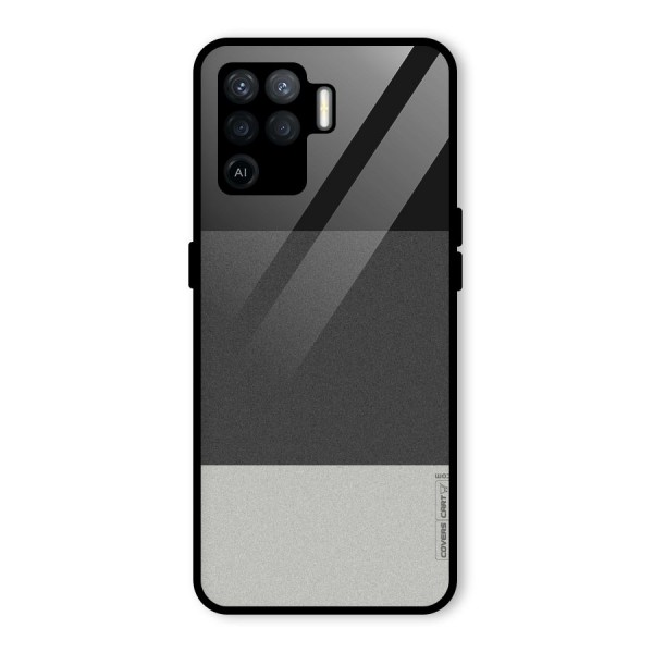 Pastel Black and Grey Glass Back Case for Oppo F19 Pro