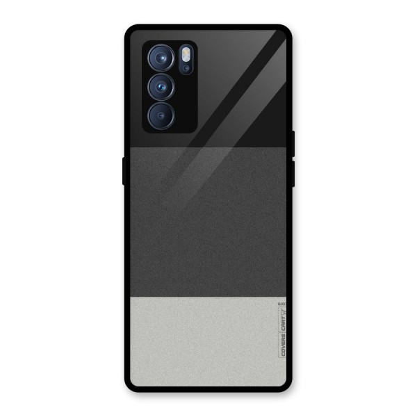 Pastel Black and Grey Glass Back Case for Oppo Reno6 Pro 5G