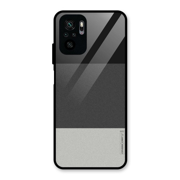 Pastel Black and Grey Glass Back Case for Redmi Note 10S