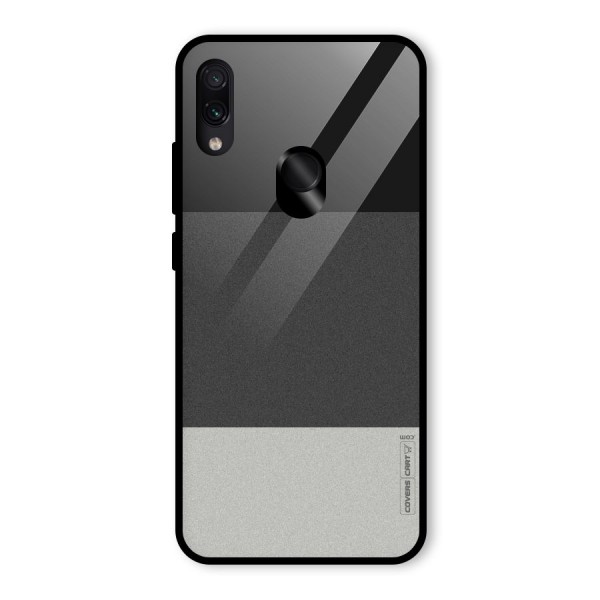 Pastel Black and Grey Glass Back Case for Redmi Note 7 Pro