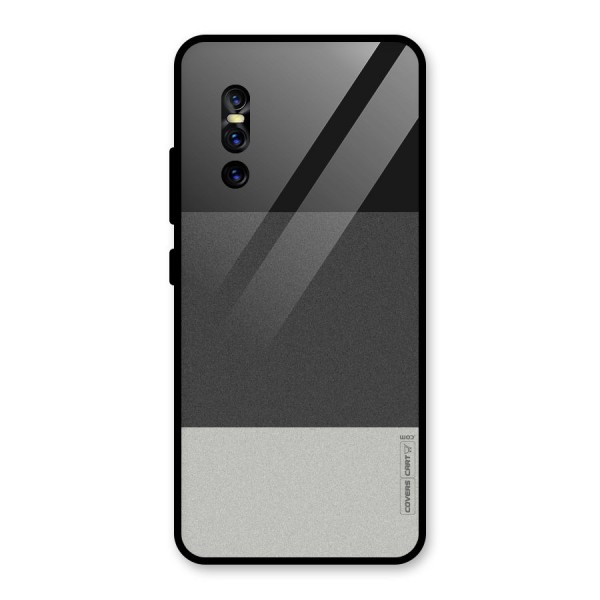 Pastel Black and Grey Glass Back Case for Vivo V15 Pro