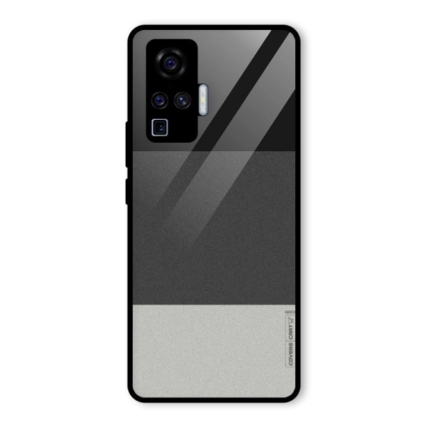 Pastel Black and Grey Glass Back Case for Vivo X50 Pro