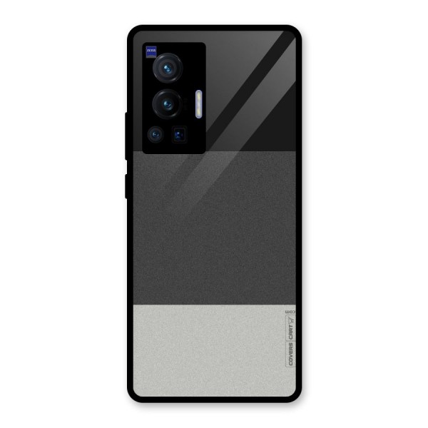 Pastel Black and Grey Glass Back Case for Vivo X70 Pro