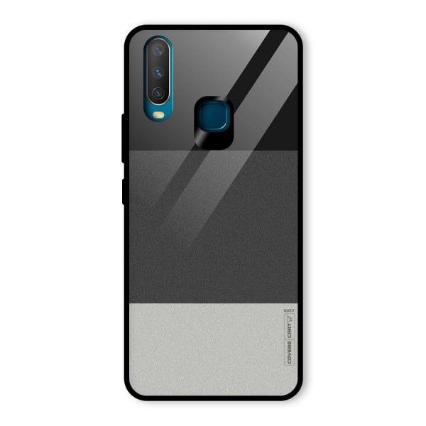 Pastel Black and Grey Glass Back Case for Vivo Y12
