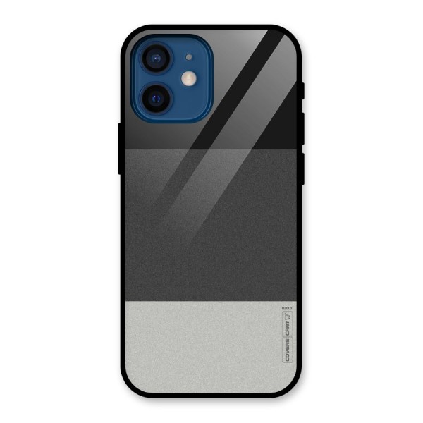 Pastel Black and Grey Glass Back Case for iPhone 12 Mini